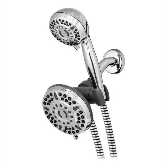 Waterpik 6+ Mode Powerpulse Massage Dual Shower Head System, Chrome, XET-633E-643E