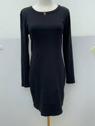 Vestido midi negro acanalado - universal Thread- talla M