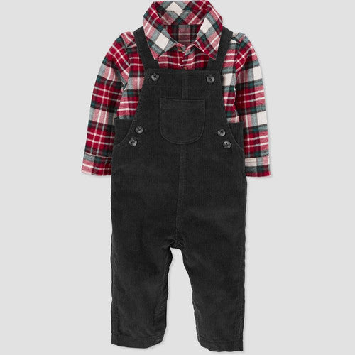 Set de 2 piezas overall corduroy - carters - talla 12 M