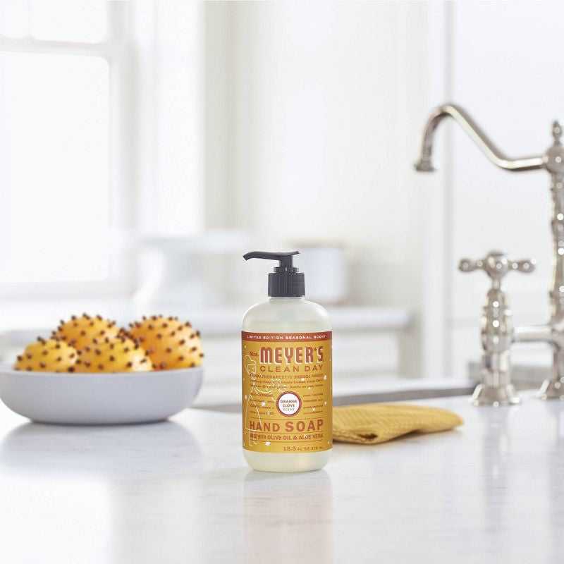 Jabón de manos de Mrs. Meyer's Clean Day - Clave de naranja - 12,5 fl oz