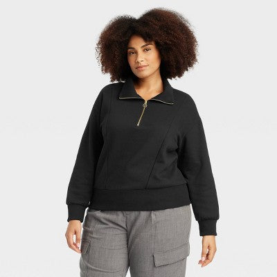 Sudadera con cremallera de un cuarto para mujer - A New Day™ - talla 2XL