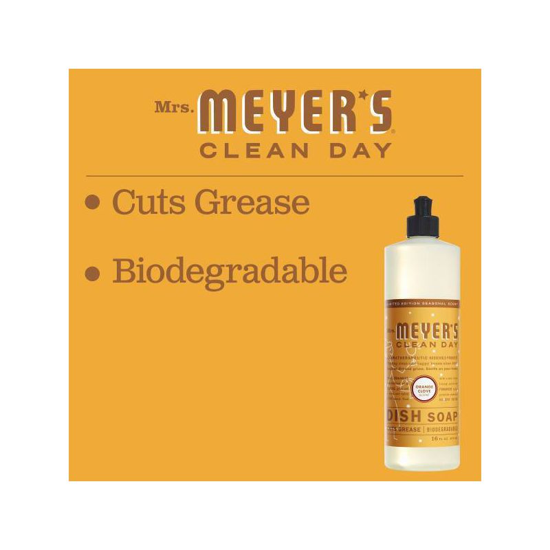 Jabón para platos  de clavo de naranja Clean Day de la Sra. Meyer - 16 fl oz