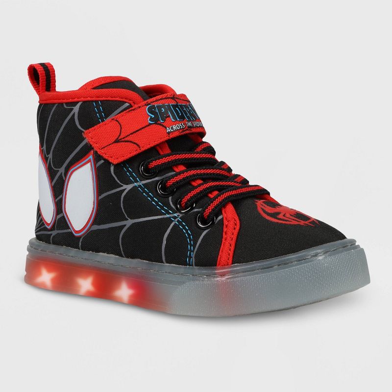 Zapatillas de deporte de alta fidelidad Marvel Spider-Man para niños pequeños - Negro t12