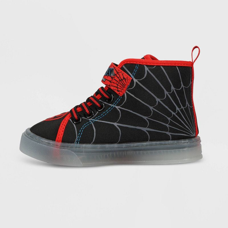 Zapatillas de deporte de alta fidelidad Marvel Spider-Man para niños pequeños - Negro t12