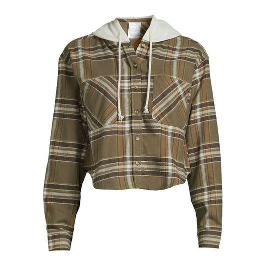 Blusa tipo Camisa de franela con capucha para jóvenes - no Boundaries - talla S