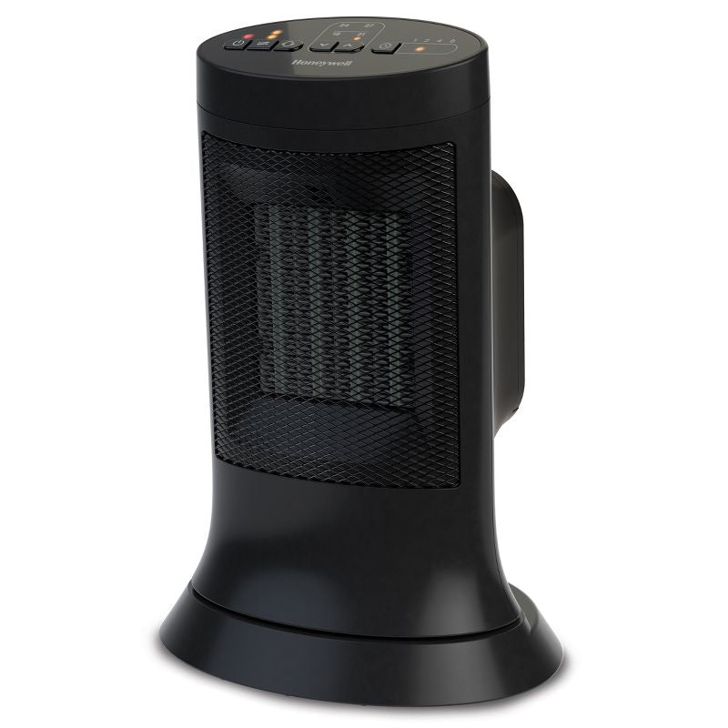 Calentador de torre compacto de cerámica digital Honeywell negro