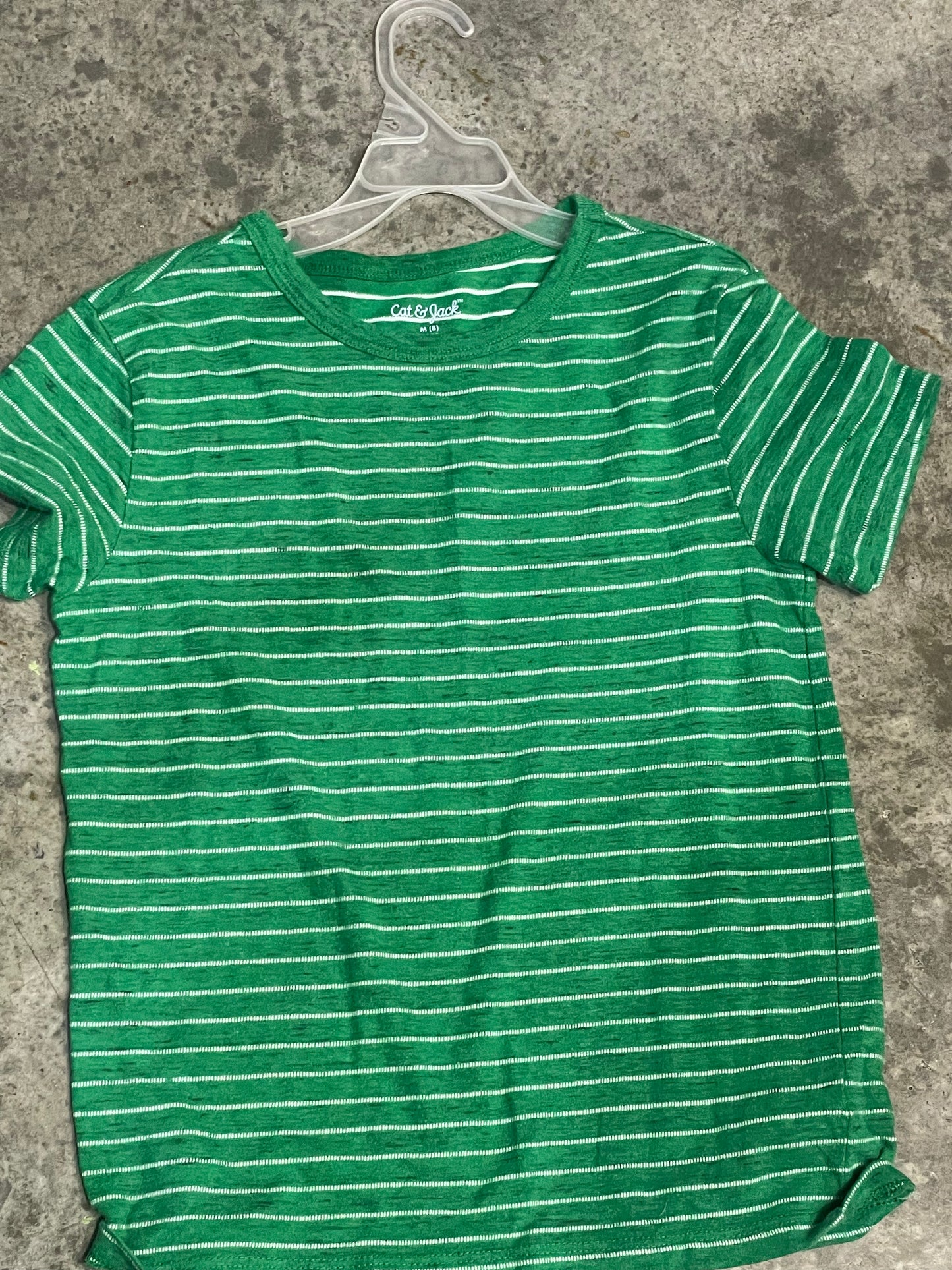 Playera a rayas verde- cat & jack - talla M (8)