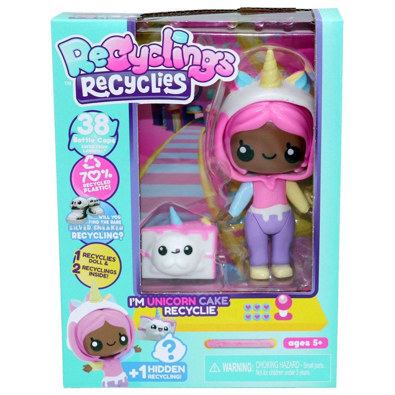 Reciclajes de la muñeca de pastel de unicornio