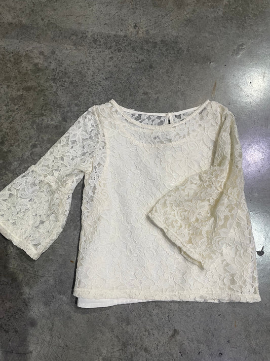 Blusa de encaje crema - H&M - talla 8-9years
