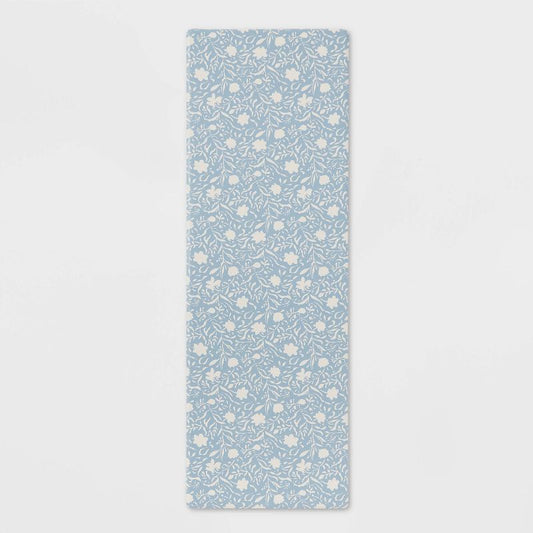 60" x 20" Floral Comfort Runner Mat Blue - Threshold™ alfombra para cocina