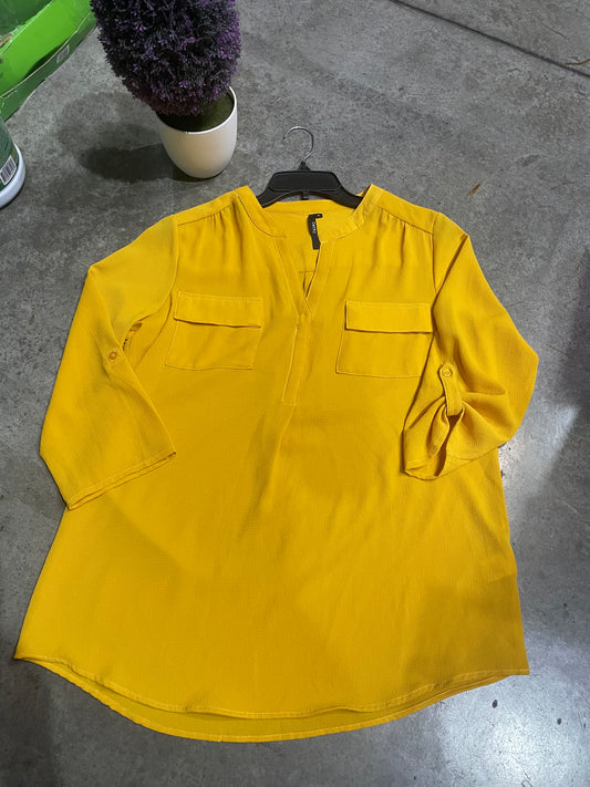 Blusa manga 3/4 amarilla - cathy - talla S