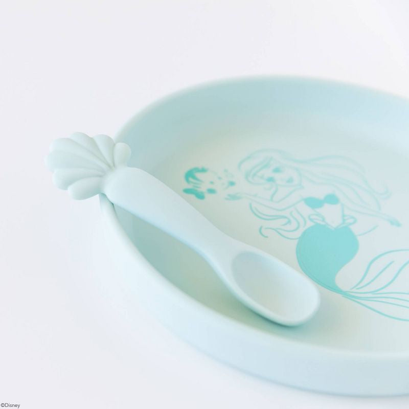 Juego de alimentación Disney Bumkins de 2 piezas Disney Ariel - Aqua Green