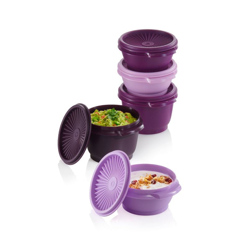 Juego de contenedores de almacenamiento de alimentos de plástico Tupperware Heritage 5pk