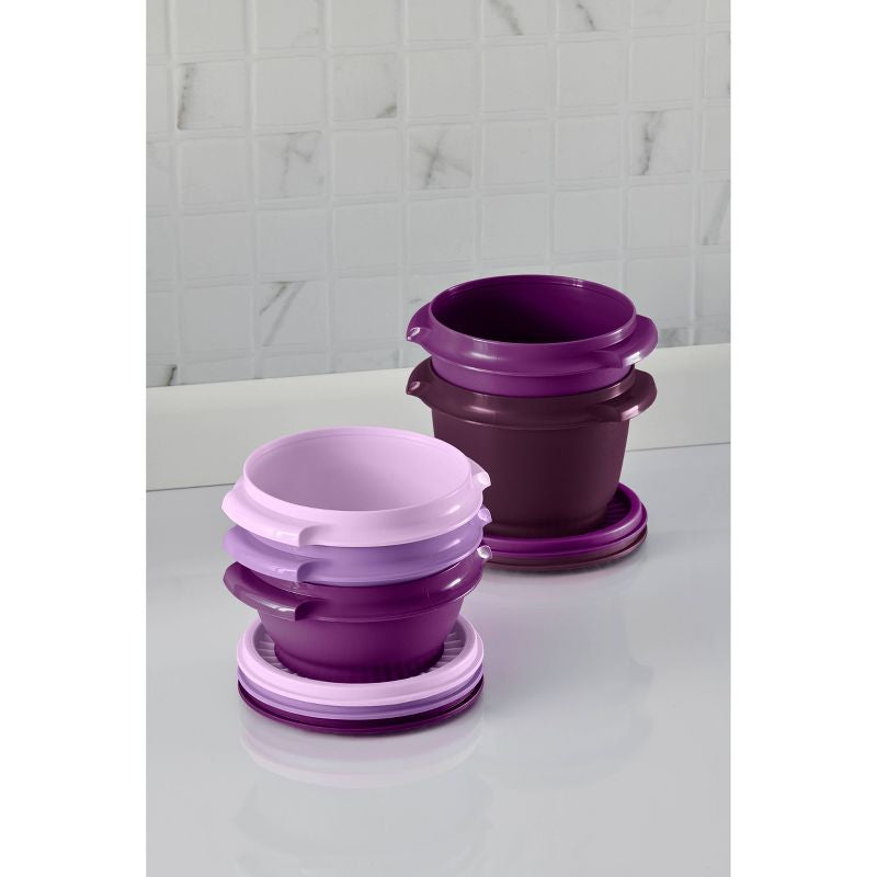 Juego de contenedores de almacenamiento de alimentos de plástico Tupperware Heritage 5pk