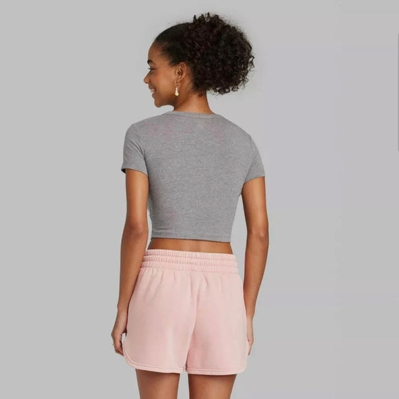 Camiseta corta ajustada Wild Fable Grey - talla XS