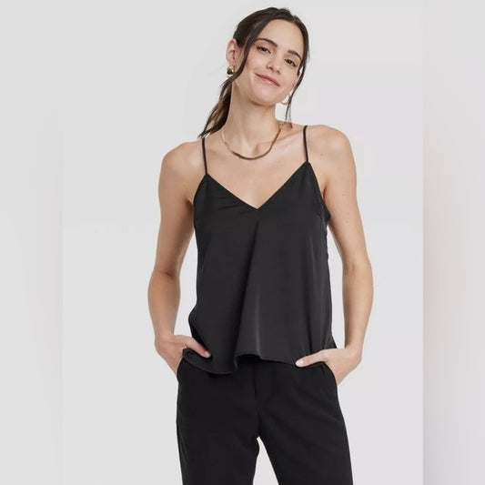 Blusa de satinada   de tirantes para mujer, marca A New Day, talla L