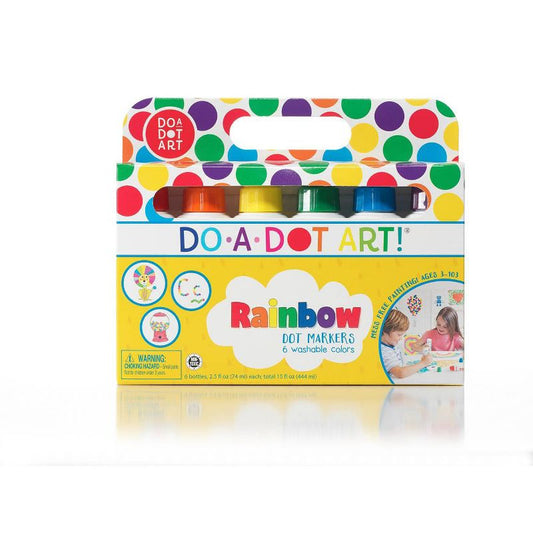 Marcadores de punto de arco iris lavables de 6 quilates - Do-A-Dot Art