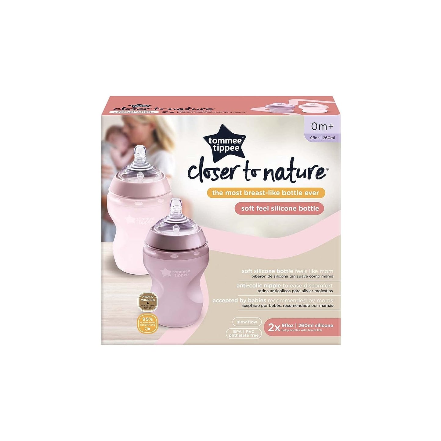 Tommee Tippee Rosa 2 pcs 9 onz