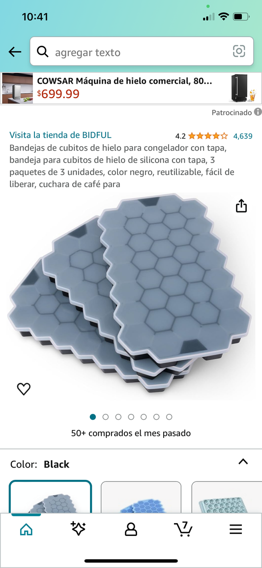 Bandejas de cubitos de hielo para congelador con tapa, 3 paquetes de bandeja de hielo de silicona con tapa, máquina de hielo, cubo de hielo reutilizable de fácil liberación en cubos organizadores