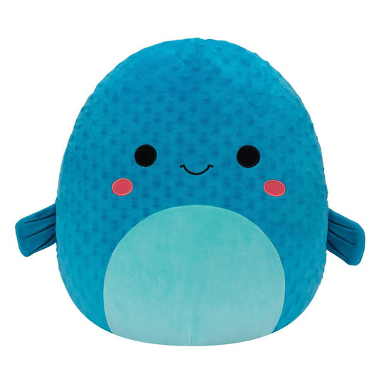 Squishmallows blandos 16 pulgadas Refalo el pez globo azul