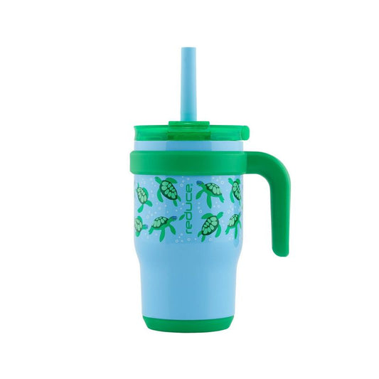 Reduce-  vaso de pajilla de acero inoxidable insultado al vacío Coldee de 14 oz- tortugas