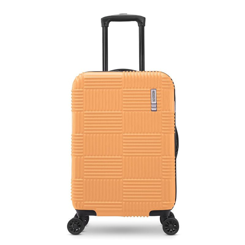 American Tourister NXT Checkered Hardside Carry On Spinner Suitcase maleta dura