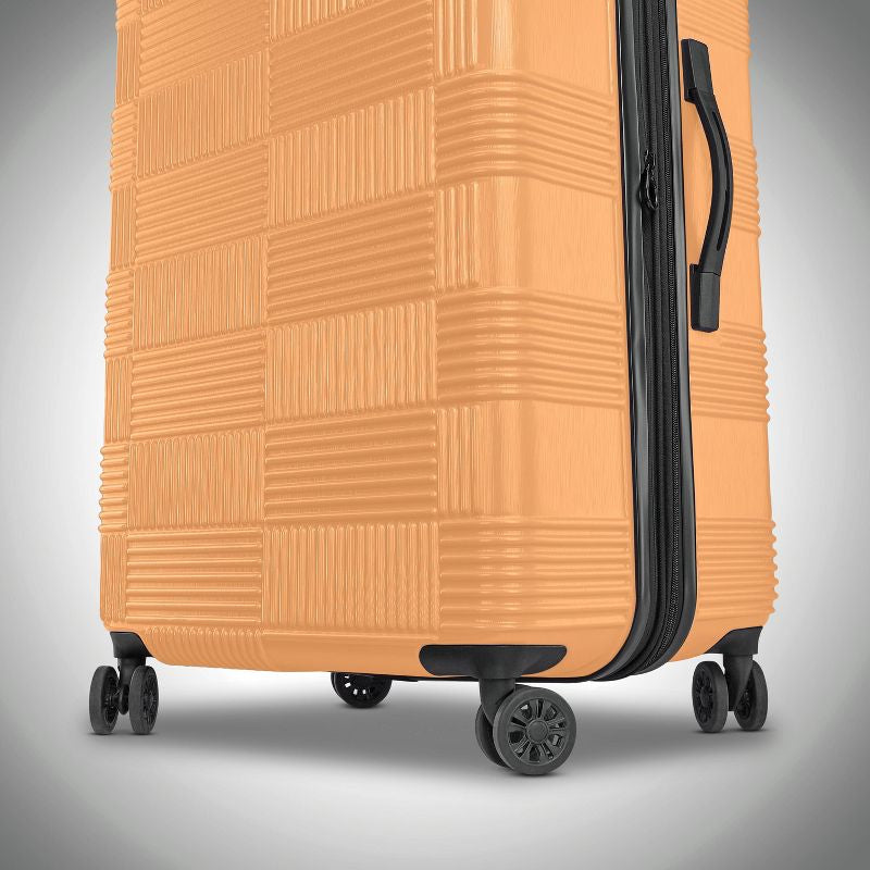 American Tourister NXT Checkered Hardside Carry On Spinner Suitcase maleta dura