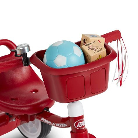 Radio Flyer Fold 2 Go Trike con cubo