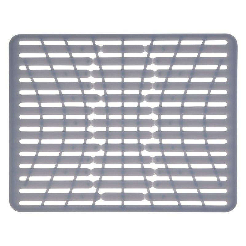 OXO 16,3" x 12,8" Alfombrilla de fregadero de silicona gris