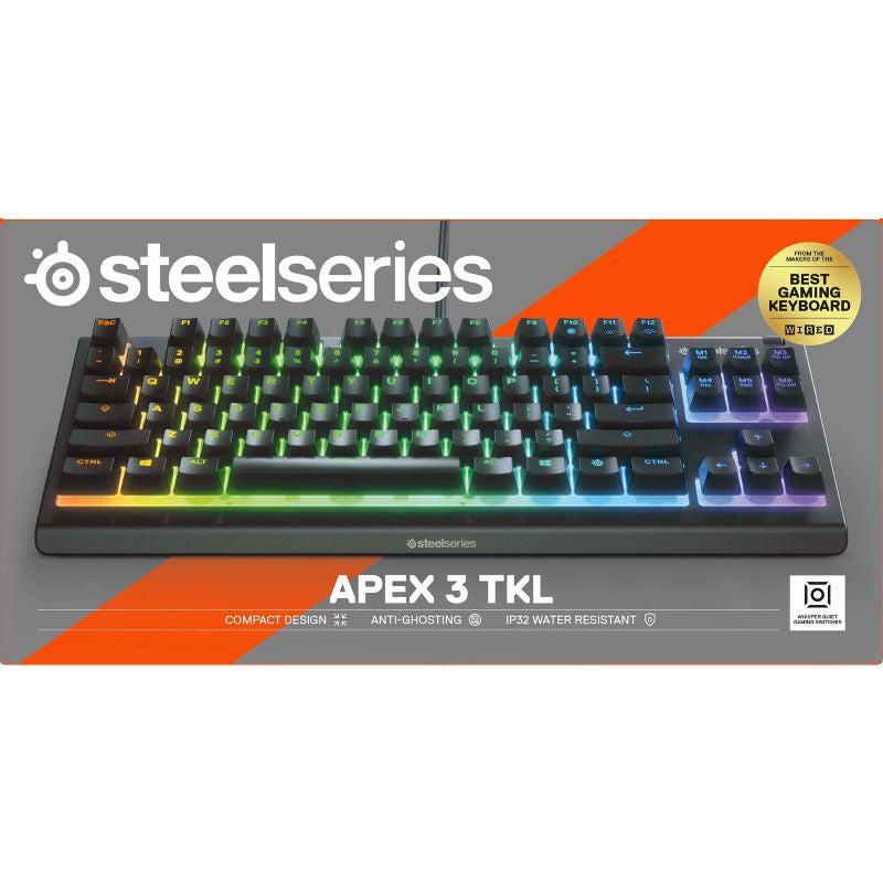 Teclado para juegos con cable SteelSeries Apex 3 TKL para PC