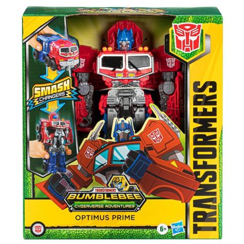 Transformers Bumblebee Cyberverse Adventures Dinobots Unite Smash Changer Optimus Prime Figura de acción 9"