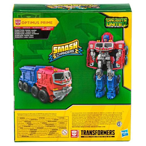 Transformers Bumblebee Cyberverse Adventures Dinobots Unite Smash Changer Optimus Prime Figura de acción 9"