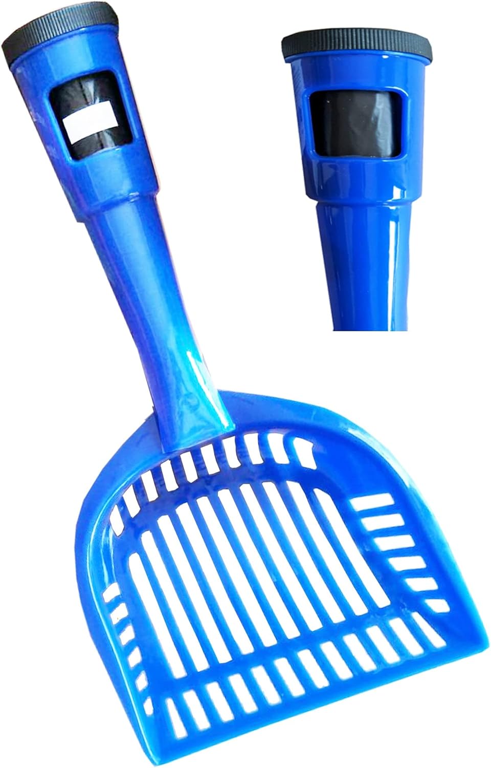 Pet Life ® Poopin-Scoopin Pet Pooper Bolsas de desecho y pala de arena para perros y gatos - Cuenta con un dispensador de bolsas de desechos integrado en el mango