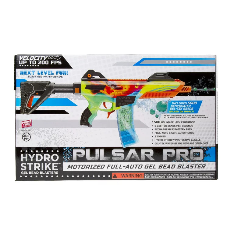 Juguete al aire libre Hydro Strike Pulsar Pro Battery Gel Bead Blaster con 5000 cuentas de agua compatibles con el universal