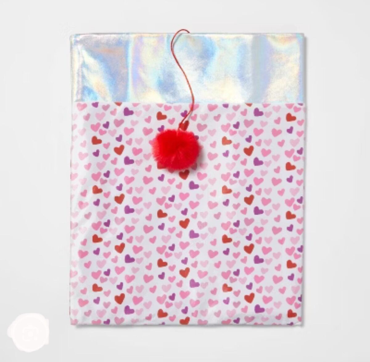 Bolsa arrugada corazones para gato juguete Boots & Barkley