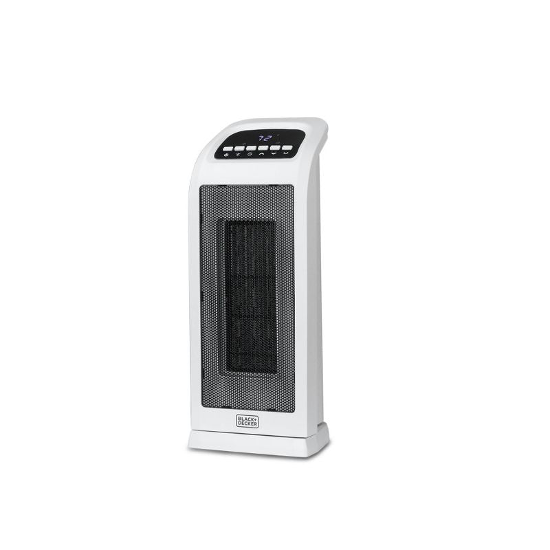 Calentador de torre de cerámica con controles digitales oscilantes BLACK+DECKER