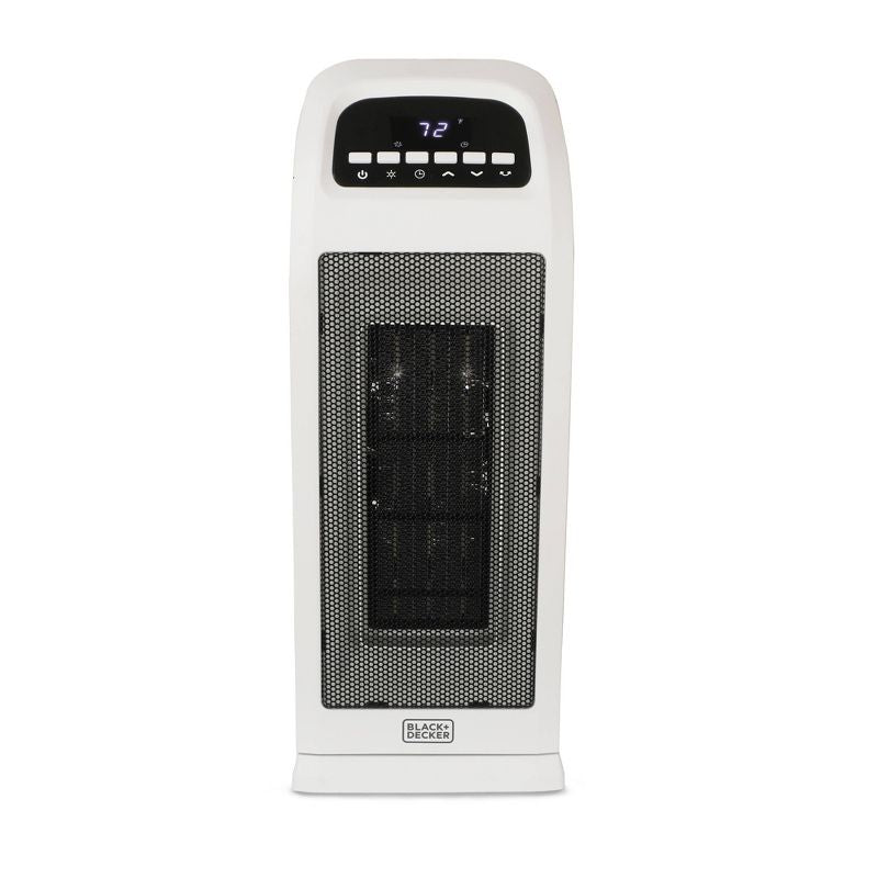 Calentador de torre de cerámica con controles digitales oscilantes BLACK+DECKER