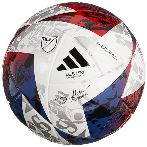 Mini pelota de fútbol para niños Adidas MLS talla 1 blanca #025