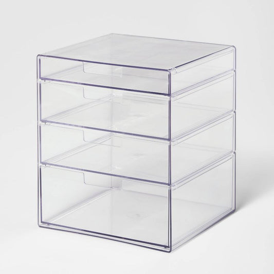 Organizador de encimera apilable de 4 cajones transparente - Brightroom™