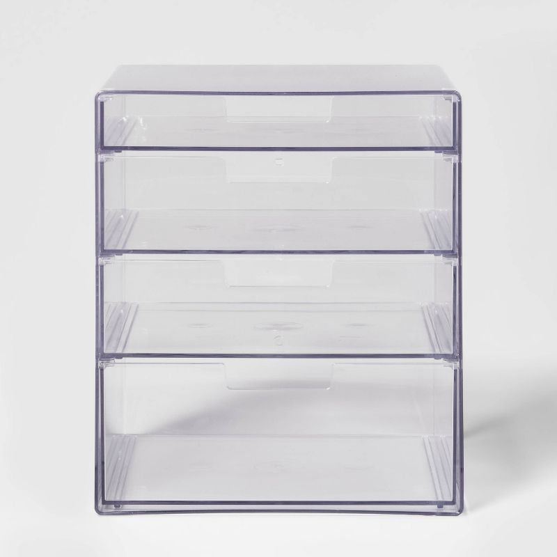 Organizador de encimera apilable de 4 cajones transparente - Brightroom™