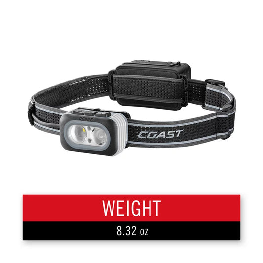 COAST RL27R Recargable más carga trasera Faro LED tricolor de 1000 lúmenes, 4,9 oz.