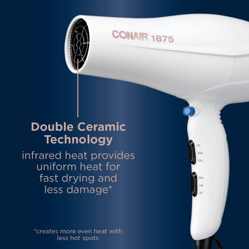 Secador de pelo doble de cerámica Conair - 1875W