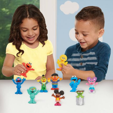 Figuras de lujo de los amigos del vecindario de Sesame Street 9 pcs