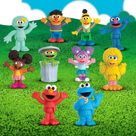 Figuras de lujo de los amigos del vecindario de Sesame Street 9 pcs