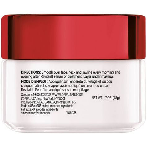 L'Oreal Paris Revitalift Antiarrugas + Hidratante Reafirmante - 1,7 oz