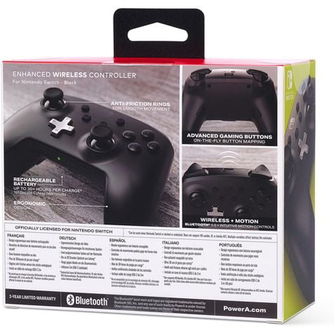 Controlador inalámbrico mejorado PowerA para Nintendo Switch - Negro