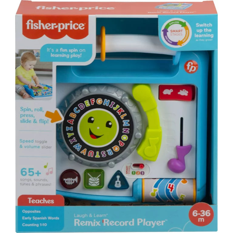 Fisher-Price - Reproductor de discos Laugh & Learn Remix - Azul