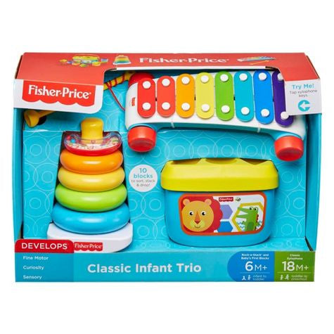 Set de regalo de trío infantil clásico de Fisher-Price