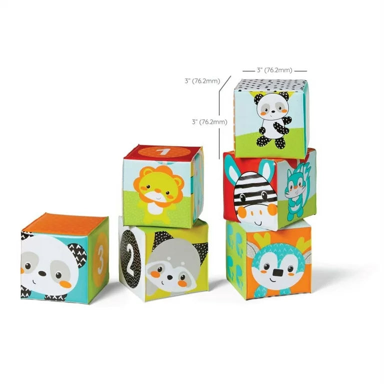 Bloques de baño Infantino Colors & Numbers para bebés y niños pequeños, juego de 6 piezas