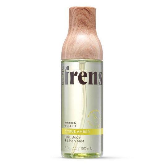 Being Frenshe Spray corporal para el cabello, el cuerpo y la niebla de lino con aceites esenciales - Ámbar cítrico - 5 fl oz